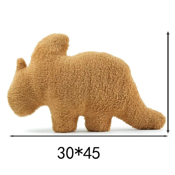 Mub- Kawaii pehmeä tyynypehmolelu Dinosaurus Kana Nugget Nukke Pehmolelu Dino Kana Nugget Pehmolelu Tytölle Pojalle 4 4 25-30CM