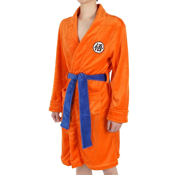 Mub- Anime Dragon Pig Cosplay dress Robe Sun Goku Farai velvet bathrobe Ouma Goku cosplay costume Orange Orange XL