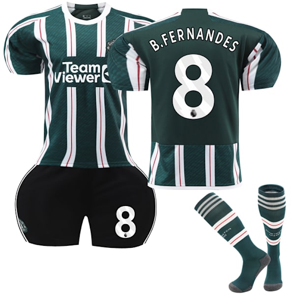 23-24 Manchester United Børneudebanetrøje nr. 8 B. Fernandes J 20