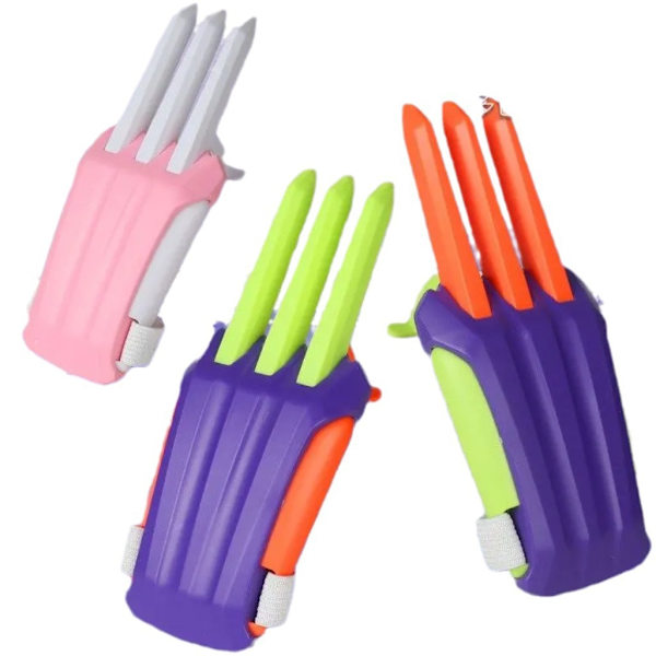 Jud- Tricolor Wolverine telescopic war claw decompression toy decompression artifact children's toy Purple green