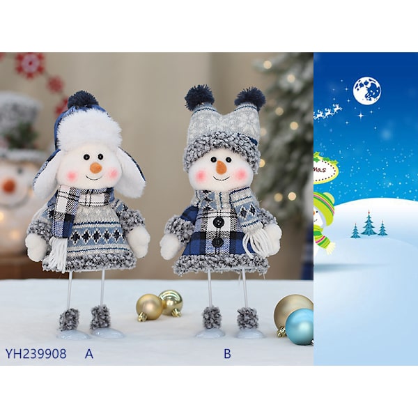 Mub- Julenisse dukke sød skigugle snemand ornament feriegaver julegaver 5