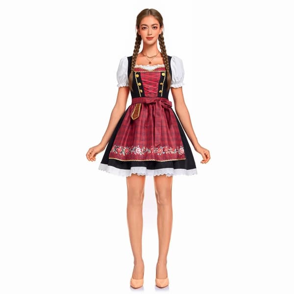 Tyskland München Oktoberfest Kläder Bayersk Dirndl M