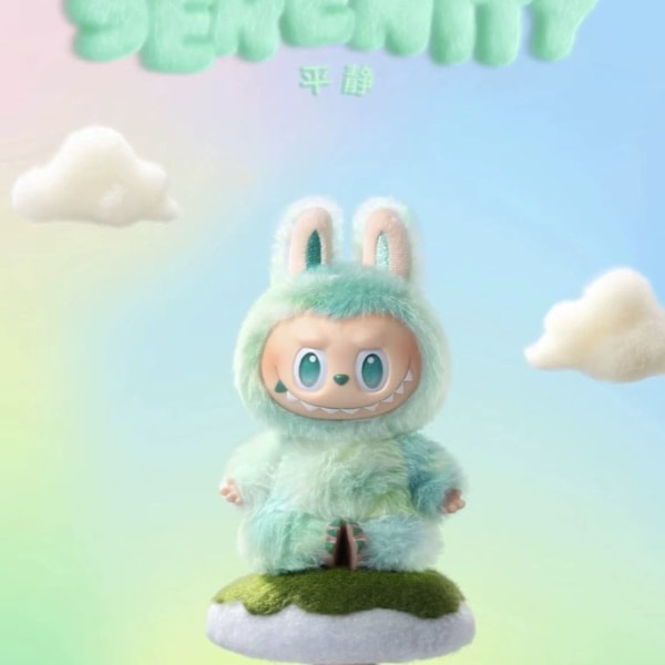 Labubu The Monsters 3.0 – Jännittävä Macaron Pehmo Avaimenperä Sarja (1 Laatikko, 15 cm) serenity