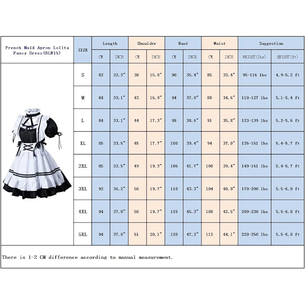 Mub- Verkkokaupan tukkumyyjä Anime Maid Kuvat Anime Asuja Tytöille 1 1 XL