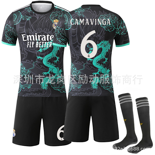 Jud- 2526 Svart & Grön Real Madrid Special Edition Dragon Mönster football 6 CAMAVINGA #24