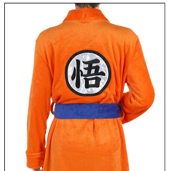Mub- Anime Dragon Pig Cosplay dress Robe Sun Goku Farai velvet bathrobe Ouma Goku cosplay costume Orange Orange M