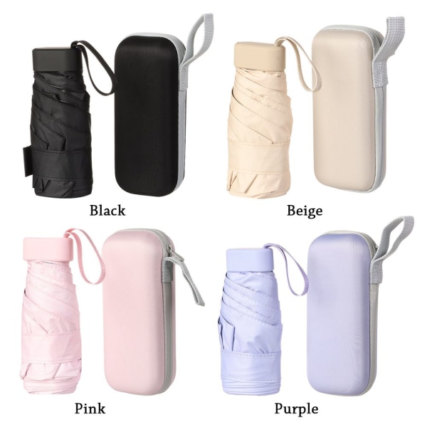 Hopfällbart ultralätt miniparaply BEIGE beige