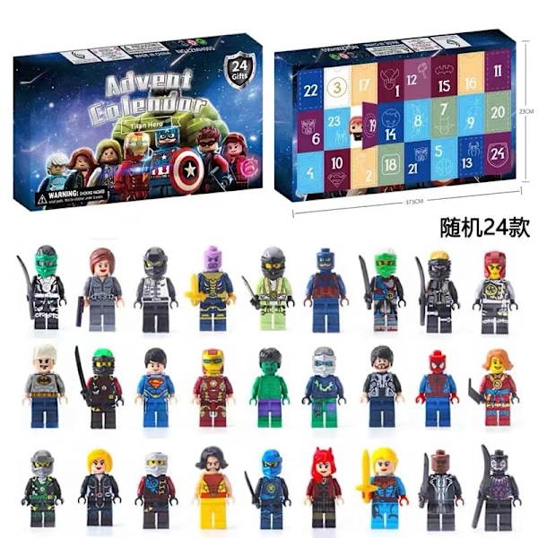 Jud- Julegaveæske Adventsdag blinde kasse træk Minifigur af klodser: Avengers