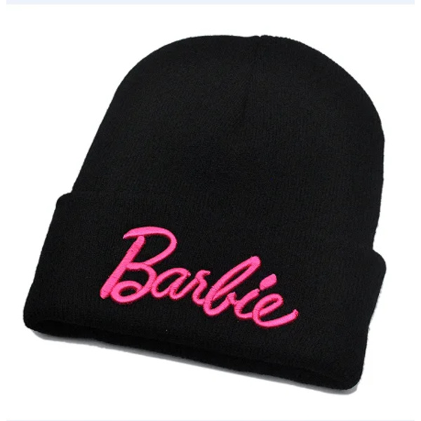 Mub- Barbies Pink Strikkede Hue Beanies Ins Koreansk Version Af Europæisk Og Amerikansk Stil Sød Broderi Hat 3