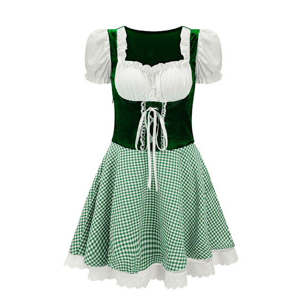 Jud- 2024 New Germany Munich Beer Costume Performance Wear Bar Girl Uniform green L