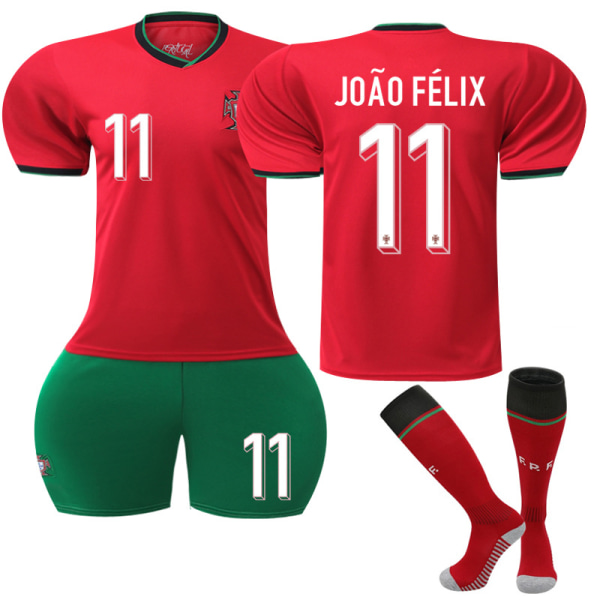 Jud- 2024 Portugal fotbollströja home 11 JOAO FELIX 22