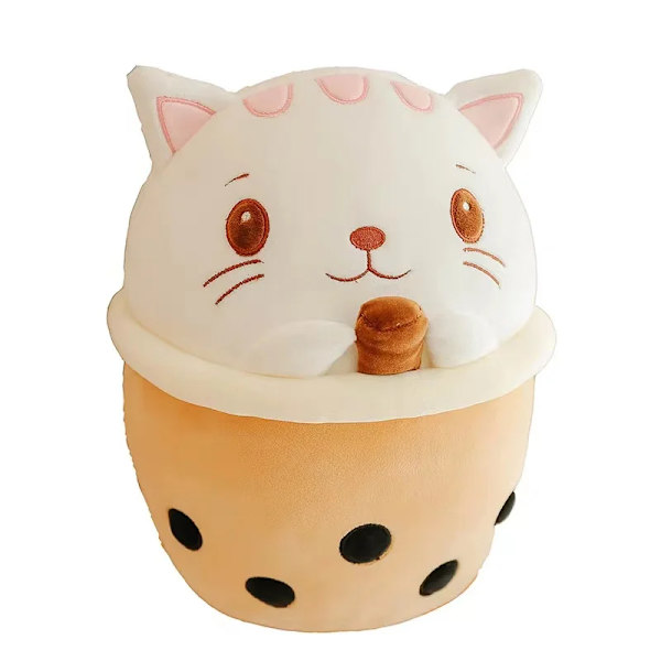 Mub- 30CM Cartoon Animals Squinysy Shark Panda Cat Boba Mike Pillow Plush Toys Soft Stuffed Kawaii Plushie Dolls for Kids Gifts Ca Cat 2 About 25-30cm