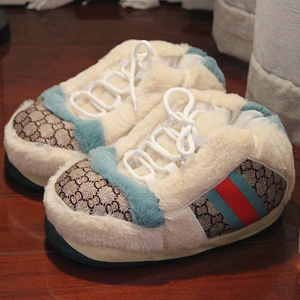 Mub- AJ bomuldsstofler er sjove store bomuldssko til hjemmet Dirty shoes