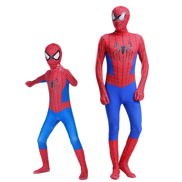 Mub- Adult Kids Spider Man Cosplay Clothing Halloween Costume Bodysuit Marvel Superhero Costume 4 4 130cm