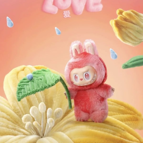 Labubu The Monsters 3.0 – Jännittävä Macaron Pehmo Avaimenperä Sarja (1 Laatikko, 15 cm) love