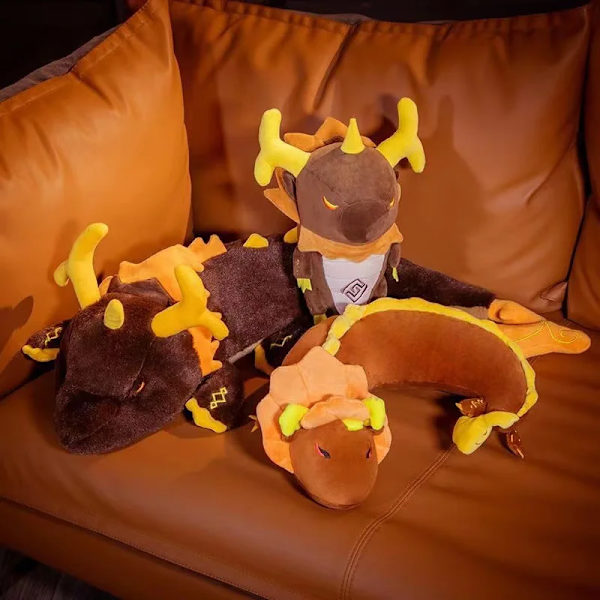 Mub- Game Genshin Impact Zhongli dinosaur stuffed animals toy big size High Quality fans favorite game peripherals 70CM