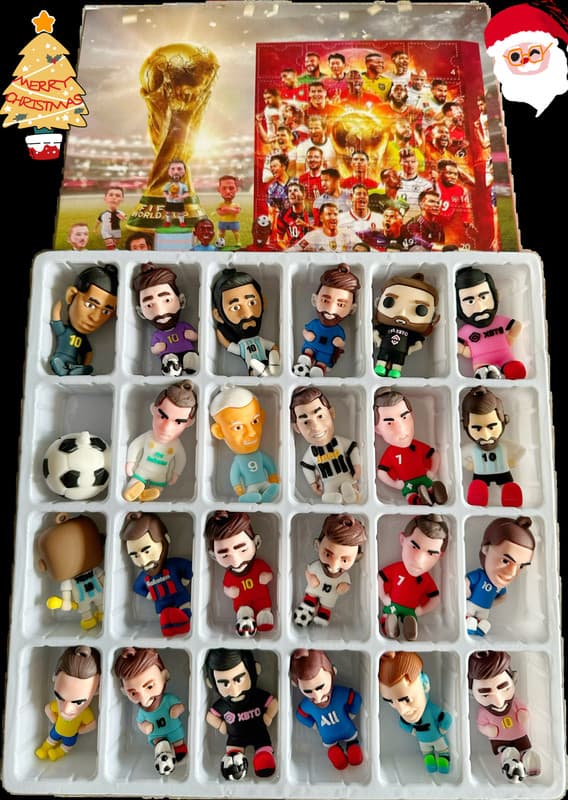 Fotbolls-VM 2025 Adventskalender - 24 Spelar Blind Box