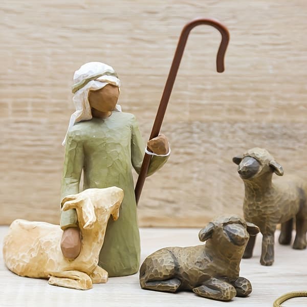 Jud- Gjeter og hest Julesett pynt julekrybbe Jesus-dekorasjon