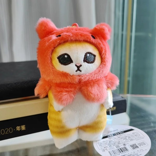 Mub- Kawaii Plush Doll Pendant Fried Shrimp Design Cute Shark Cat 12 12 13cm