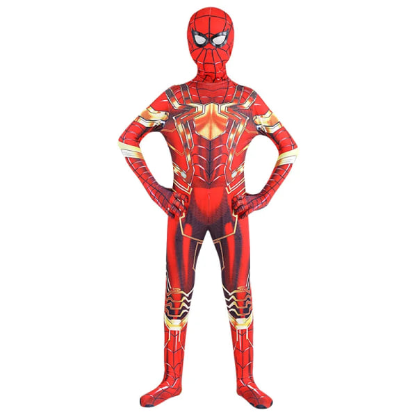 Mub- Miles Spiderman Hero expedition Cosplay adult tights play Halloween Costume and other costumes Golden steel spider man Golden steel spider man 160