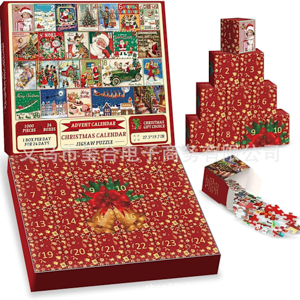 Jud- Christmas Countdown Puzzle 2024 Pro Kalender 1000 bitar 1