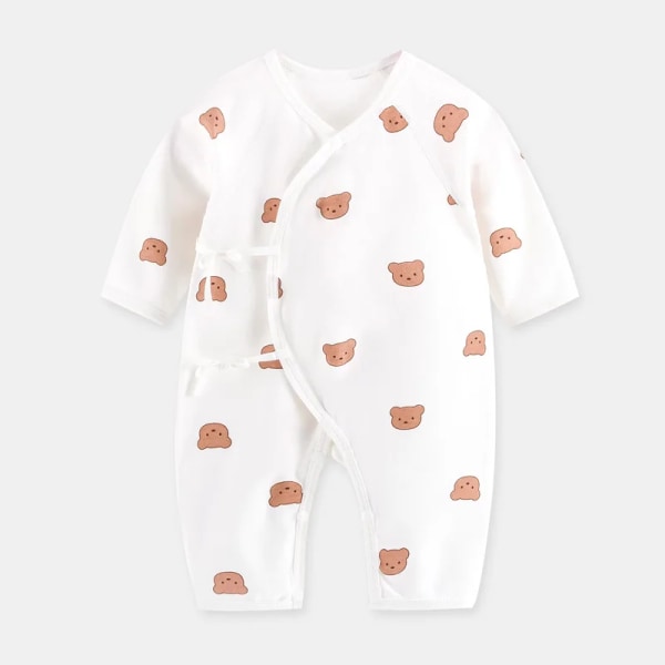 Mub- Newborn boneless butterfly clothes spring summer baby bodysuit baby bears bottomed thin breathable baby jumpsuits Beige Beige 59cm