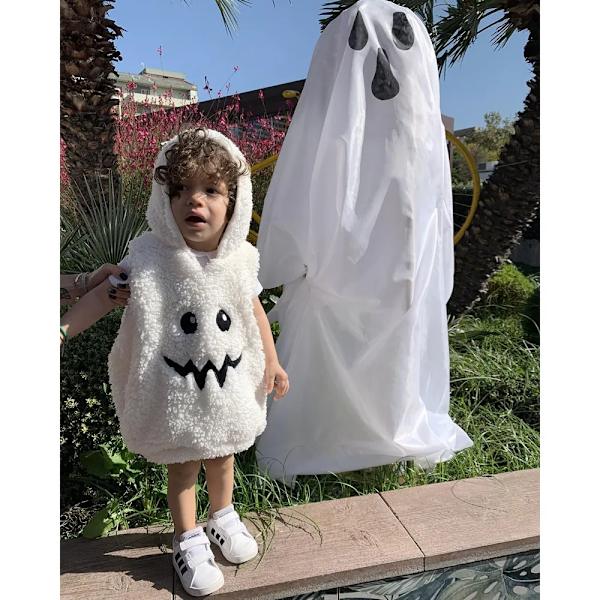 Mub- Limanying toimittaa syksyn ja talven Halloweenin hihattoman kurpitsatyylin hupparin paksuuntunut vauvan asu halloween-asu lapsille oranssi Orange 110