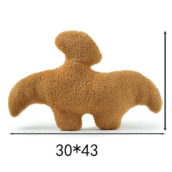 Mub- Kawaii Soft Throw Pillow Stuffed Animal Dinosaur Chicken Nugget Doll Plush Toy Dino Chicken Nugget Plush Toy For Girl Boy 1 1 25-30CM