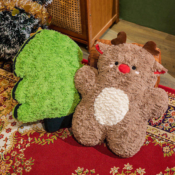Mub- jul snögubbe, älg, plysch vägtull, julgran kudde, semester dekoration docka, juldocka snowman