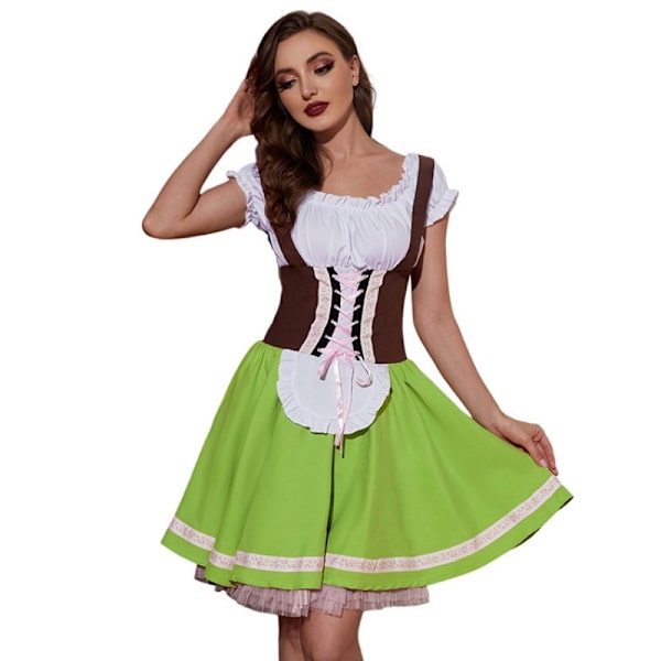 Jud- Ny Tyskland Oktoberfest kjole med en grøn kjole i stil med Badelian ethno M