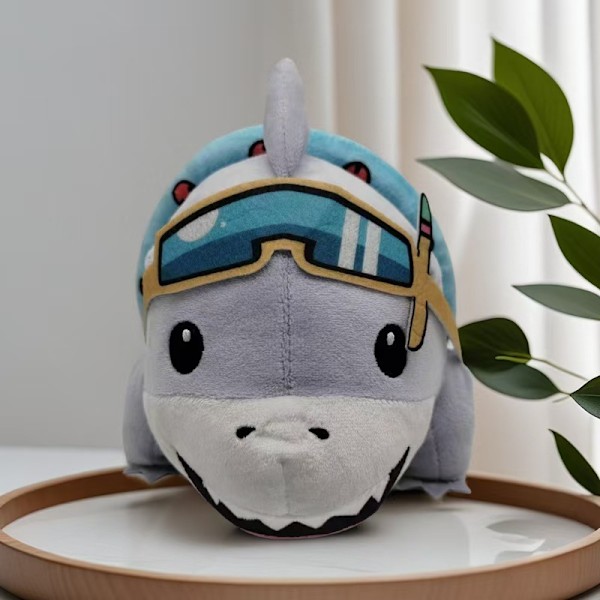 Jud- Jeff The Land Shark Plus plyslegetøj haj figur plys dukke vedhæng 2 stk
