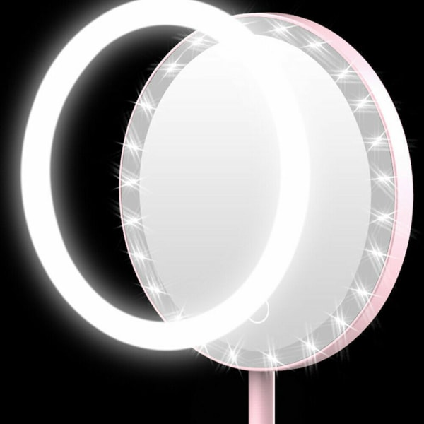 LED-lampor Skrivbordssmink Rakning Upplyst spegelförband Refill Spegel Skönhet White