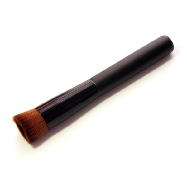Flat Top Kabuki Foundation Brush Liquid Powder Blusher Buffing Make Up Brush 3st svart