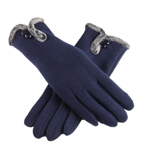 Thermal pekskärmshandskar Dam Stretch Warm Winter Ladies Magic Soft Gloves Blue