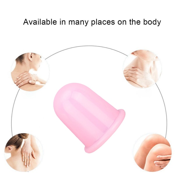 3X Koppning Massage Vakuumterapi Kropps- och ansiktskopp Anti Cellulite Silikon L