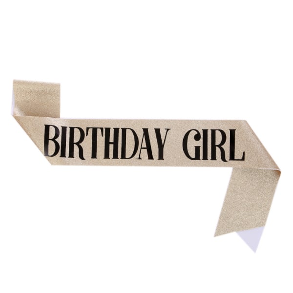 2 st/set Kronhuvudbonad Födelsedagssash Rhinestone Tiara Set Drottningkronor Gåvor Gold Birthday Girl