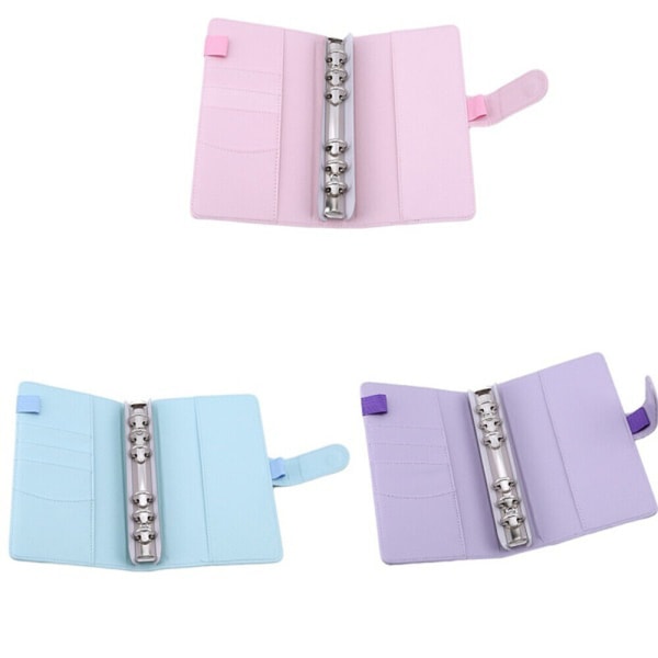 A6/A5 Ringpärm Lösbladsomslag Pärmomslag Anteckningsblock Omslag Notebook Omslag 2PCS Purple