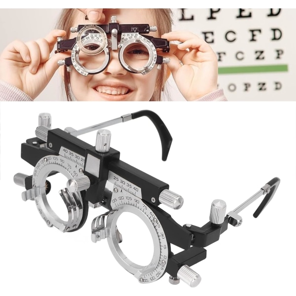 Alloy Optometri Ram Eye Optometri Optiker Optisk Provlinsram Justerbar Lätt Optisk Provram svart