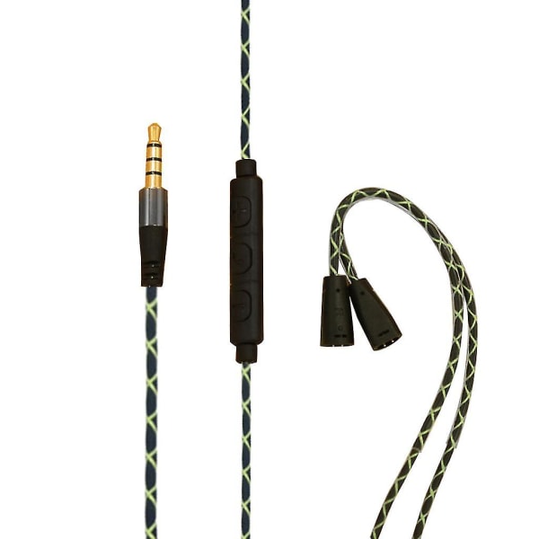 Audio Earphone Aux Kabel Sladd Linje Med Mikrofon För Ie8 Ie80
