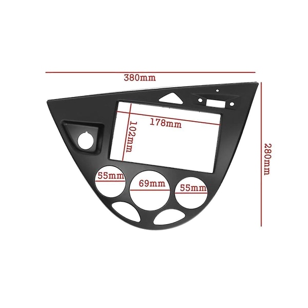 2 Din Bilradio Ram Fascia Trim Instrumentbräda Montering För Fiesta 1995-200