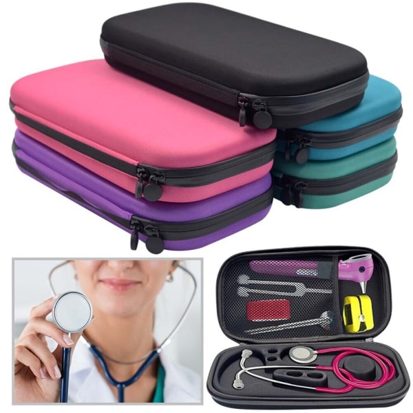 Hårt skal Förvaringslåda Stetoskop Förvaringslåda Stetoskopfodral Organizer Pink
