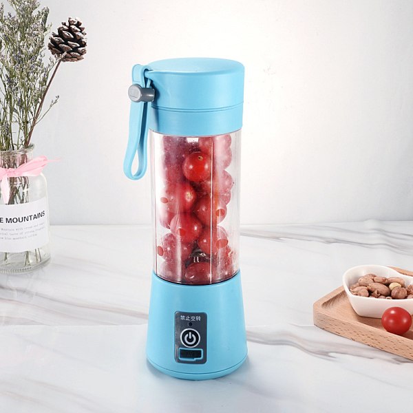 Bärbar Mini Electric Juice Maker Blender Smoothie Juicer Fruktmaskin Blue
