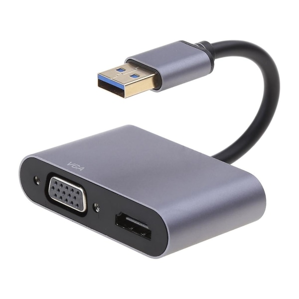 USB 3.0 till HDMI-omvandlare 1080p HDMI-adapter USB 3.0 till HDMI Vga-adapter svart