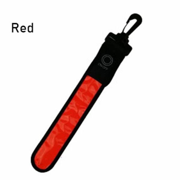Ryggsäck Hängande Lampor Arm Bälte Band Ljus Armband LED Reflexljus Red