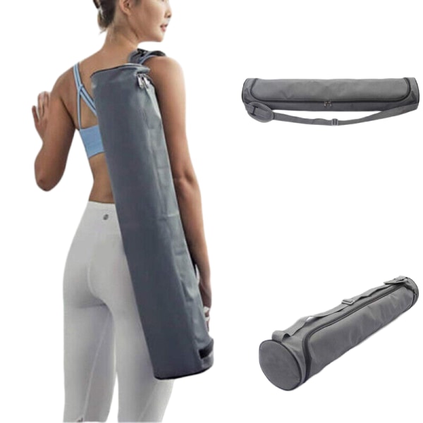 Vattentät Yogamatta Bärväska Pilates Förvaringsväska Ryggsäck Yogamatta Pad Case grå