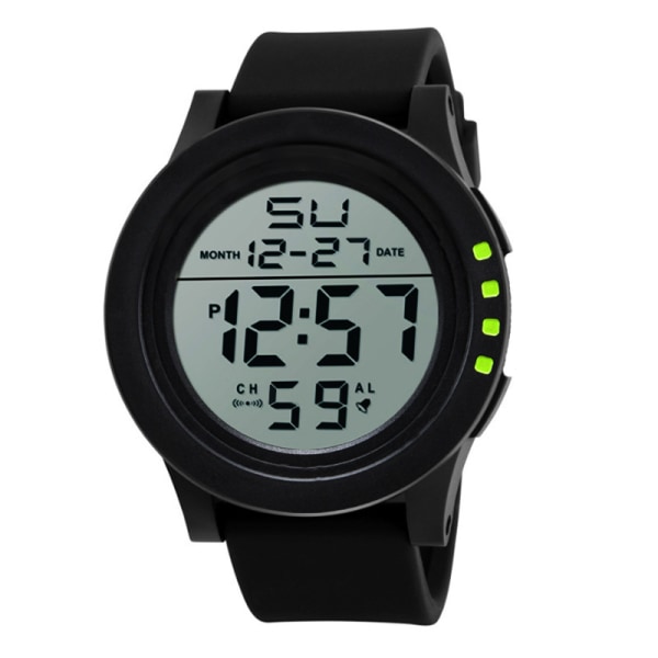 LED Digital Sport Watch Stoppur Date Military Life Vattentät Watch Green