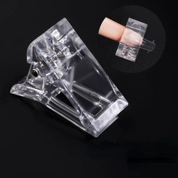 1/2 st Nail Art Clip Manikyr Plast Extension Clamp Nail Tips C 2pcs