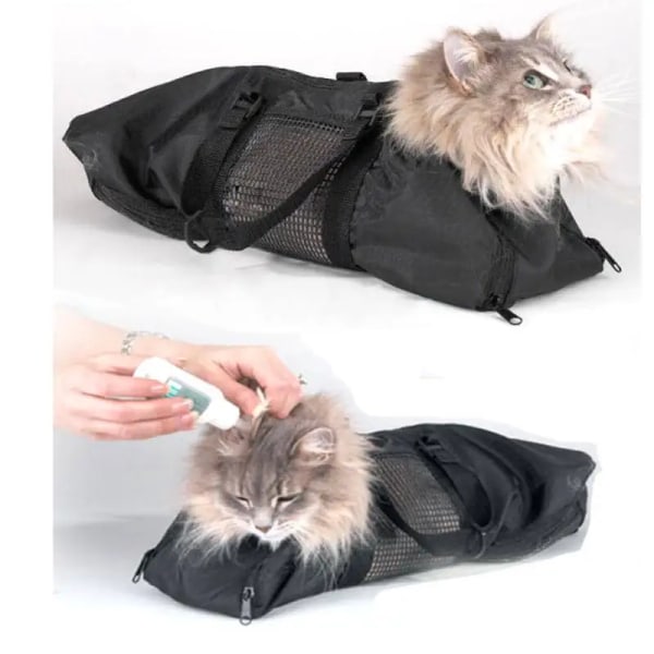 Cats Grooming Bad Mesh Bag Kattunge Restraint Bag No Scratchin