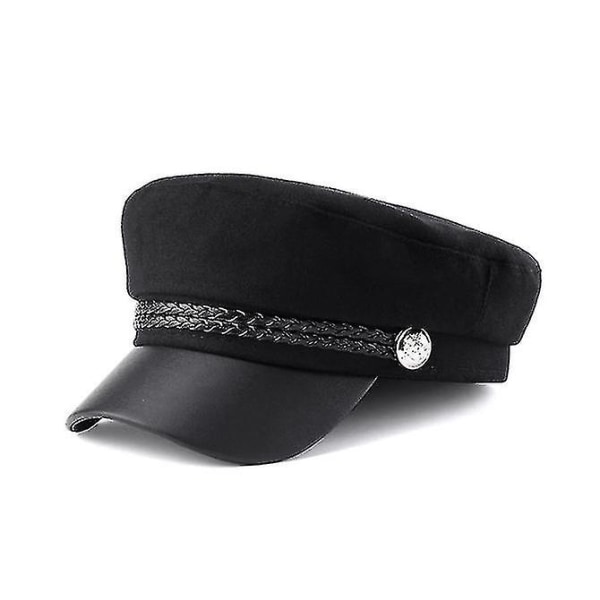 Chaufför Top Cap Black Basker Driver Costume Hat Fancy Dress Octagonal Hats svart