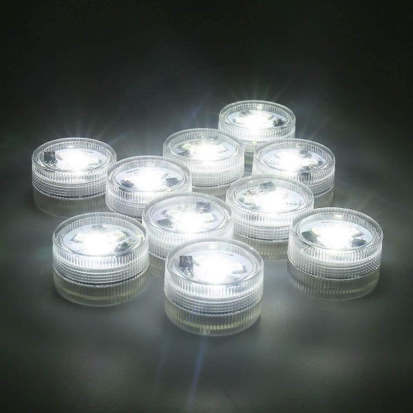 10 st Mini nedsänkbara LED-lampor, undervattenslampa vattentät R